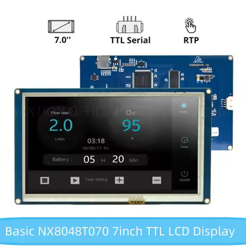 Nextion Display NX8048T070 - 7.0 HMI Intelligent Resistive Touch Panel Board USART TFT LCD Module Wo