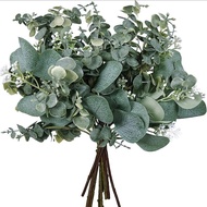 Diy Fake Flower Simulation Eucalyptus Plug Branch Short Branch Eucalyptus Decorative with Fruit Euca