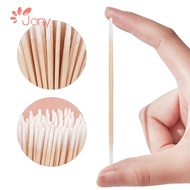 JONYS 100Pcs Double-end Wood Cotton Swab, Hypoallergenic Disposable Ultra-small Double-Tipped Cotton