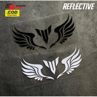 High Reflective Motorcycle Sticker Wings Laser High Reflective Wings Warning Motorcycle Decorative S