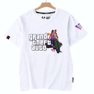 GTA6 game Grand Theft Auto peripheral printed short-sleeved T-shirt men's and women's casual cotton 