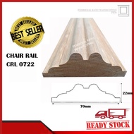 Wainscoting wood moulding / kayu wainscoting / chair rail CRL0722w