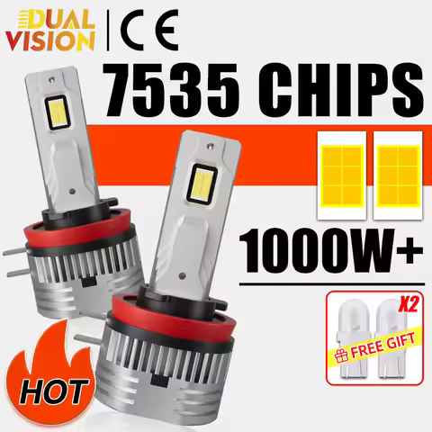 2Pcs H11B H8B H9B Led Canbus Car Light Bulbs 1000W 7535 CSP Chips Super Auto Headlight Plug and Play
