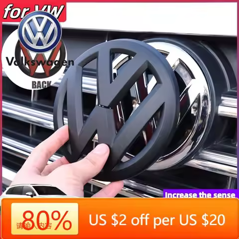 Hot Emblems 2PCS for Volkswagen Golf Polo Passat modified logo stickers MK5 MK6 MK7 MK8 front grille