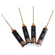 4PCS RC Tools Hex Screw Driver Set Titanium Plating Hardened 1.5 2.0 2.5 3.0mm Screwdriver Hex Key F