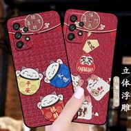 Lucky Cat Suitable for Samsung s25ultra Phone Case Galaxys24 Protection F52 Set s21fe Samsung s23+s2