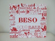 Beso 鞋子 衣服 服飾 大紙袋 提袋 紅白色