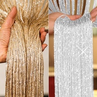 1m*2m Silver Leather Line Curtain String Curtain Door Window Decoration