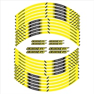 Motorcycle Front Rear Tire Sticker Wheel Rim Film Border Reflective Waterproof Decals Sticker Suit F