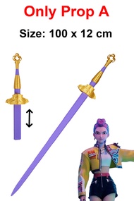 2025 Cartoon Demon Hunter Of Kpop Rumi Mira Cosplay Fantasy Long Blade Weapons Costume Disguise Acce