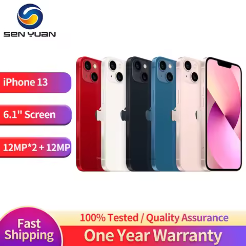 Original iPhone 13 128GB/256GB ROM Unlocked A15 Chip IOS 5G Smartphone Face ID 6.1" OLED Screen ipho