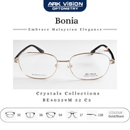 Bonia Crystals Collections BE40329M 52 C3 - Gold & Black Frames, Luxurious Radiance