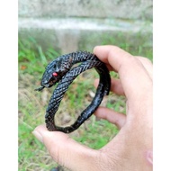 Gelang akar bahar hitam ukir ular Terbaru Terlaris Terbaik