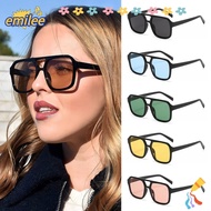 EMILEE Square Sun Glasses, Retro Style UV400 Protection 70s Sunglasses, Fashion Vintage Summer Black