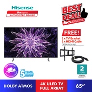 [FREE Ship + Bracket] Hisense 4K ULED TV U6K VIDAA Series (65") 65U6K. Smart TV with Full Array Local Dimming , Dolby Atmos