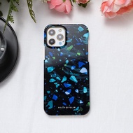 iPhone / Samsung 深海水磨石 藍色 半包硬殼 手機殼【客製】