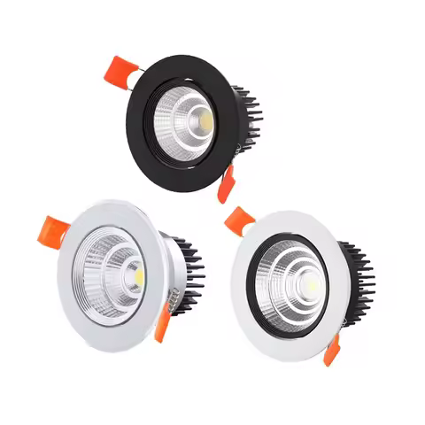 Dimmable Recessed Led Downlight COB Spot Light 5w 7w 9w 12w 15w 18w AC85-265V Lamp Bulbs Ceiling Ind