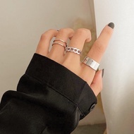 Margo Ring set (3pcs) / stacked ring set silver gold ring gold ring ring set vintage hiphop retro st