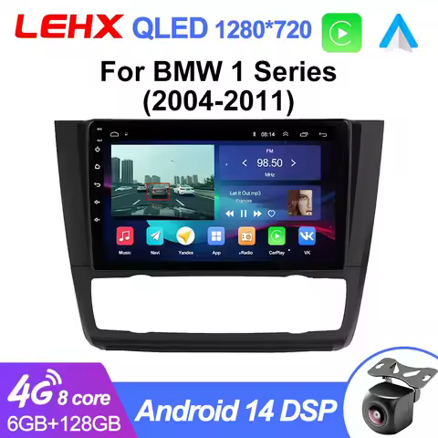 LEHX L6Pro 2 din Android 14 Car Radio Multimedia For BMW 1 Series E81 E82 E87 E88 AT 2004 - 2012 Car