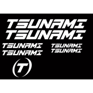 Cutting Tsunami Fixie Bike Stickers