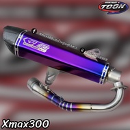 ท่อแต่งไทเทแท้พร้อมคอ GT-Tech ตรงรุ่นXmax300