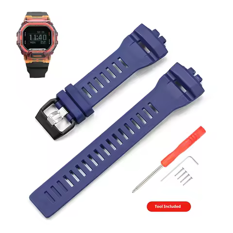 Resin Strap for Casio GBD-200-1/2/9 GBD-200SM GBD-200RD Waterproof TPU Rubber Bracelet Band Replace 