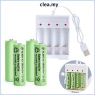 CLEA AA / AAA Battery Charger Universal Rechargeable 4 Slot USB Battery Charger