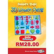 3D Wooden Puzzl ( Numbers and Shape)