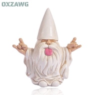 OXZAWG Garden Gnome Statue, Will Rock Your Fairy Garden Garden Decor, Cute Resin Rocker Gnome Orname