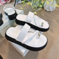 dép nữ Xỏ Ngón Đế Bánh Mì Quai Ngang Đính Mắt Cài T08 DéP GiàY dép quaiphồng dépbánhmì kẹp Shoes