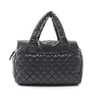 【二手】香奈兒 (Chanel) Coco Cocoon 黑色尼龍皮革波士頓包，女士款