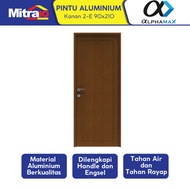 Alphamax Pintu Kamar Mandi Aluminium Bukaan Kanan 2-E 90x210 Cm Coklat