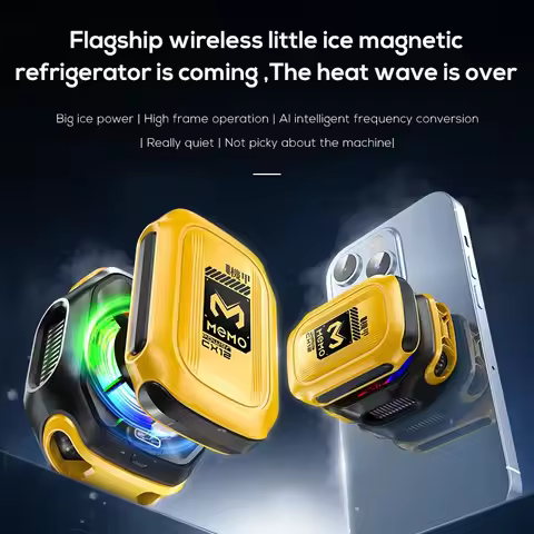 MEMO CX12 Mobile Phone PUBG Game Cooler Magnetic Semiconductor Ice Cooling Fan Radiator with Digital