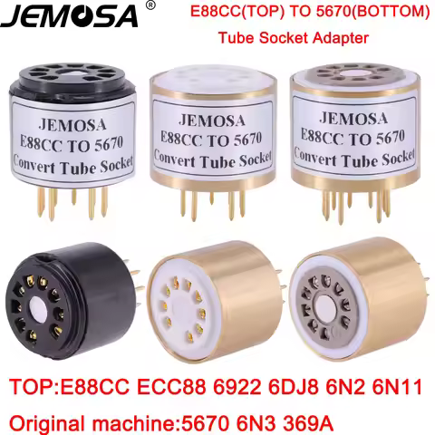 1PC ECC88 6922 6DJ8 6N11 E88CC Tube (Top) TO 5670 396A 6N3 Tube (bottom) DIY Audio Amplifier Vacuum 