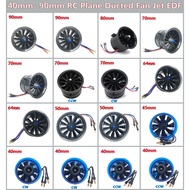 Hobbyocean 40mm 45mm 50mm 64mm 70mm 80mm 90mm RC Plane Ducted Fan Jet EDF Brushless Motor for RC Air