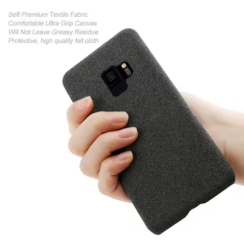 Cloth Cases For Samsung S9 Case Slim Retro Cloth Hard Phone Cover Samsung Galaxy S8 S8/S9 Plus Case 