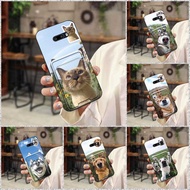 Waterproof Back Cover Phone Case For LG V50S Soft case Fashion Design Anti-knock Cat Card slot Cute 