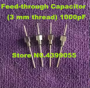 Feed-through Capacitor 1000pF 100V Metric M3 (3 mm thread) 102 1NF
