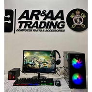 BRANDNEW COMPUTER SET PACKAGE RYZEN 3 3200G 8GB 128GB SSD 19 INCHES MONITOR W/ GAMES