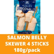 Salmon Belly Skewer 4 sticks (180g) 串烧三文鱼 Sung Tao Frozen Seafood Salmon Skewer Cucuk Salmon