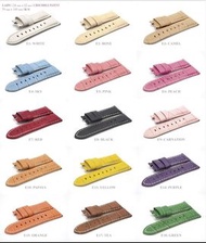 鱷魚紋 南韓牛皮 女士 24 mm 短帶  Panerai strap 代用錶帶 送錶扣 TOP Quality South Korea Genuine Leather Straps, Compati