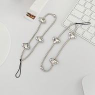 Niche Japanese Korean Rose Red Love Electroplating Silver Bead Bracelet Short Wrist Lanyard Anti-Los