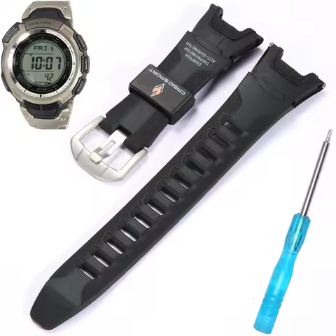 Watch Accessories For Casio PRW1300 PAW1300 PRG110Y Watch Band Men Resin Replacement Strap Sport Wat
