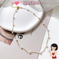 BJASHOP Clavicular Chain, Decoration Jewelry Pearl Neck Chain, Fashionable Zinc Alloy Pendant with P