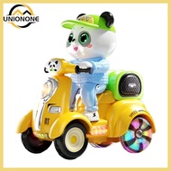 ONE Interactive Light Up Panda With Scooter Christmas Decoration Toy Features Motion Activated Sound