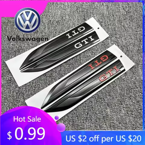 2026 Hot For Volkswagen VW 2Pcs Car Side Fender Knife Sticker Bumper Strips for Volkswagen VW GTI Go