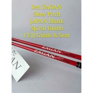 ZEN ZAGAN SLOW PITCH BC JIGGING ROD JAPAN BLANK FUJI GUIDE [PVC TUBE SHIPPING]