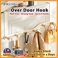 Worthbuy Over Door Hang Rack Wall Towel Hanger Towel Rack Bathroom Hook Tawel Cangkuk Baju Door Hook