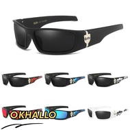 OKHALLO Hip-Hop Shades,  Coast Biker Gangster Style Polarized Sunglasses, Trendy Driving Riding Wrap