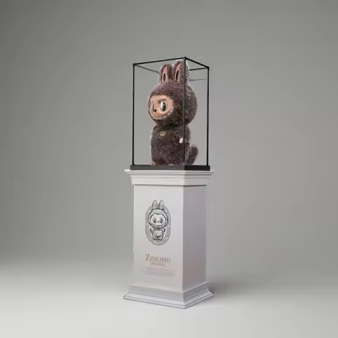 Eary Only Roman Column Base for Zimomo no Display Acrylic Box For Pop Mart Labubu Dolls Transparent 